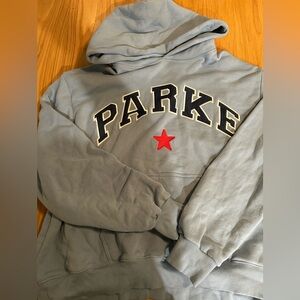 Parke Gray Hoodie with Red Star